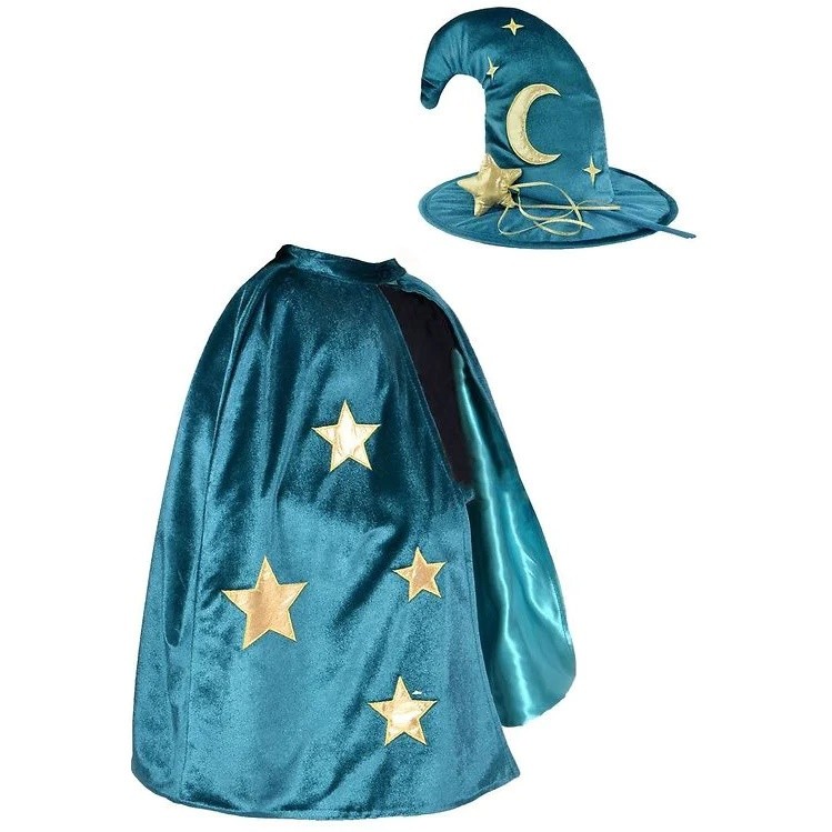 Στολή Μάγου Σετ Με καπέλο Ραβδί 3-8 Ετών, Den Goda Fen