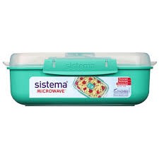 Δοχείο Φαγητού Μικροκυμάτων Μέντα 1.25L Microwave Rectangle, Sistema