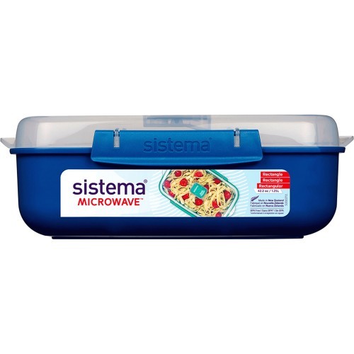 Δοχείο Φαγητού Μικροκυμάτων Μπλε 1.25L Microwave Rectangle, Sistema