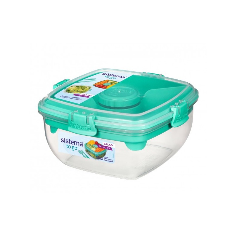 Δοχείο Μεταφοράς Τροφίμων Μέντα Salad Max To Go 1.63ml, Sistema