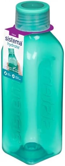 Μπουκάλι Νερού Μέντα Τετράγωνο Hydrate Square Bottle 725ml, Sistema