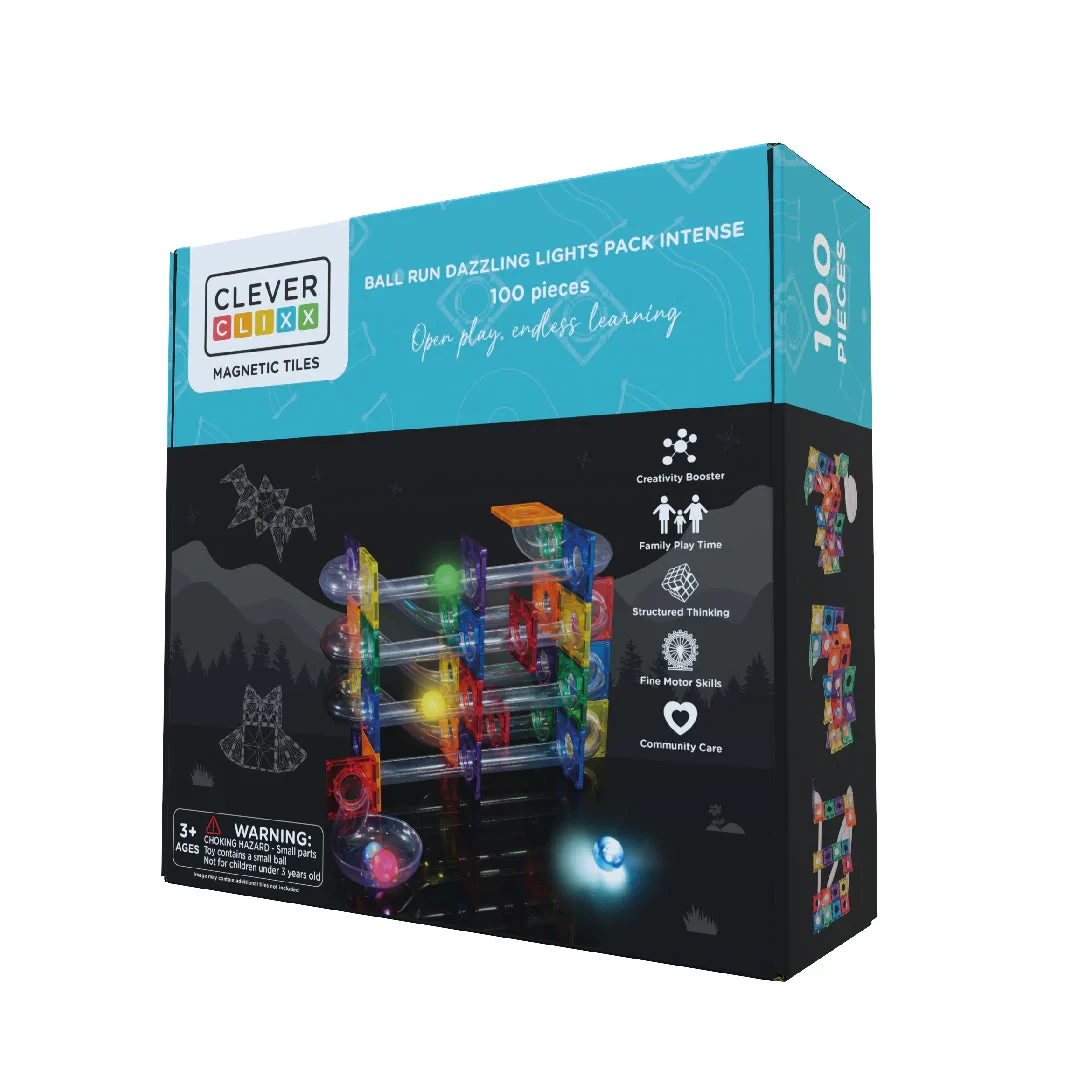 Μαγνήτες 100ps Ball Run Dazzling Lights Pack Intense, Clever Clixx