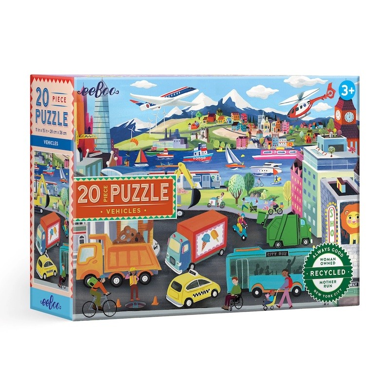 Puzzle 20 κομ.Οχήματα στη Πόλη Vehicles,EEBOO