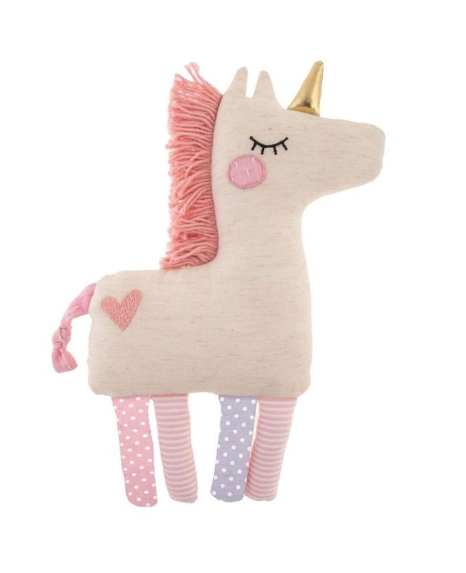 Βαμβακερός Μονόκερος 30εκ, Flatsies, Luna Unicorn, Stephen Joseph