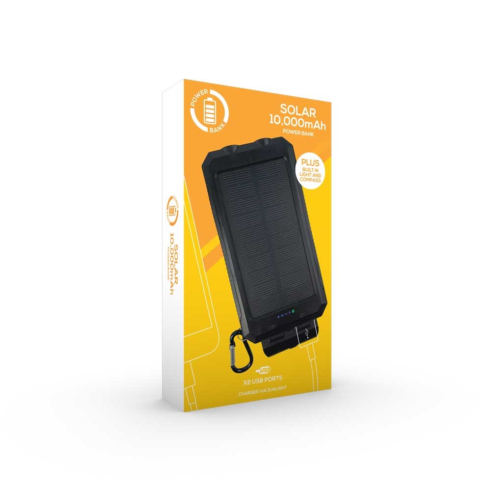 Red5 Ηλιακό Power Bank 10000mAh με Θύρα USB-A Μαύρο, The Source