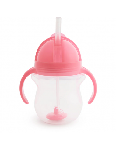Κύπελλο Νερού Καλαμάκι Ροζ Χερούλια Tip & Sip Cup, Munchkin