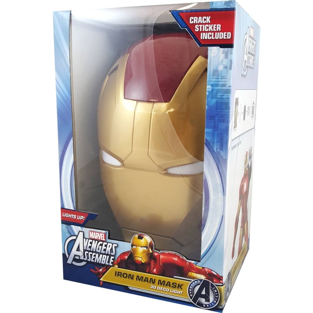 Διακοσμητικό Φωτιστικό Τοίχου 3DLED Marvel Iron Man Mask, The Source