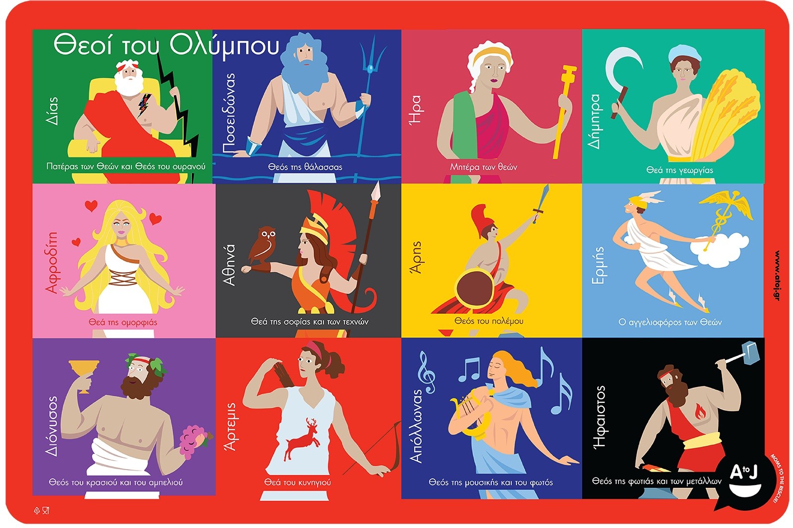 Σουπλά Εκπαιδευτικό Οι Θεοί του Ολύμπου