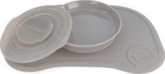 Σουπλά Click-Μat Mini με Πιάτο Grey, Twistshake