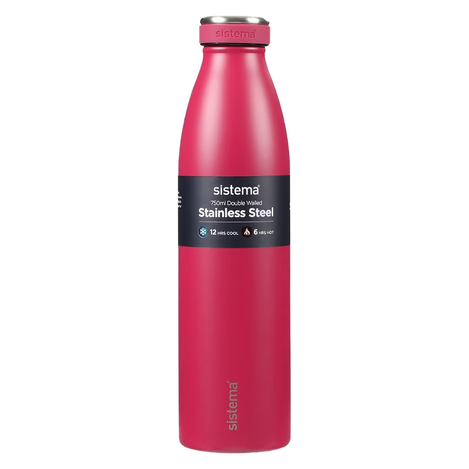 Ανοξείδωτο Μπουκάλι Θερμός Φούξια 750 ml, Sistema