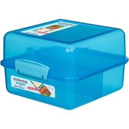 Φαγητοδοχείο Μπλε Lunch Cube Max με Δοχείο Γιαουρτιού 2 lt, Sistema