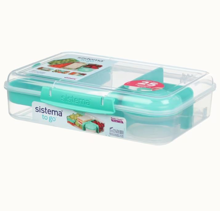 Φαγητοδοχειό με Διαχωριστικά Bento Create Μέντα 1.48lt, Sistema