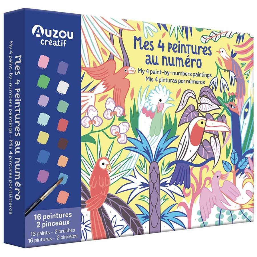 Ζωγραφική με Νούμερα My 4 Paint By Numbers Paintings Nature, Auzou