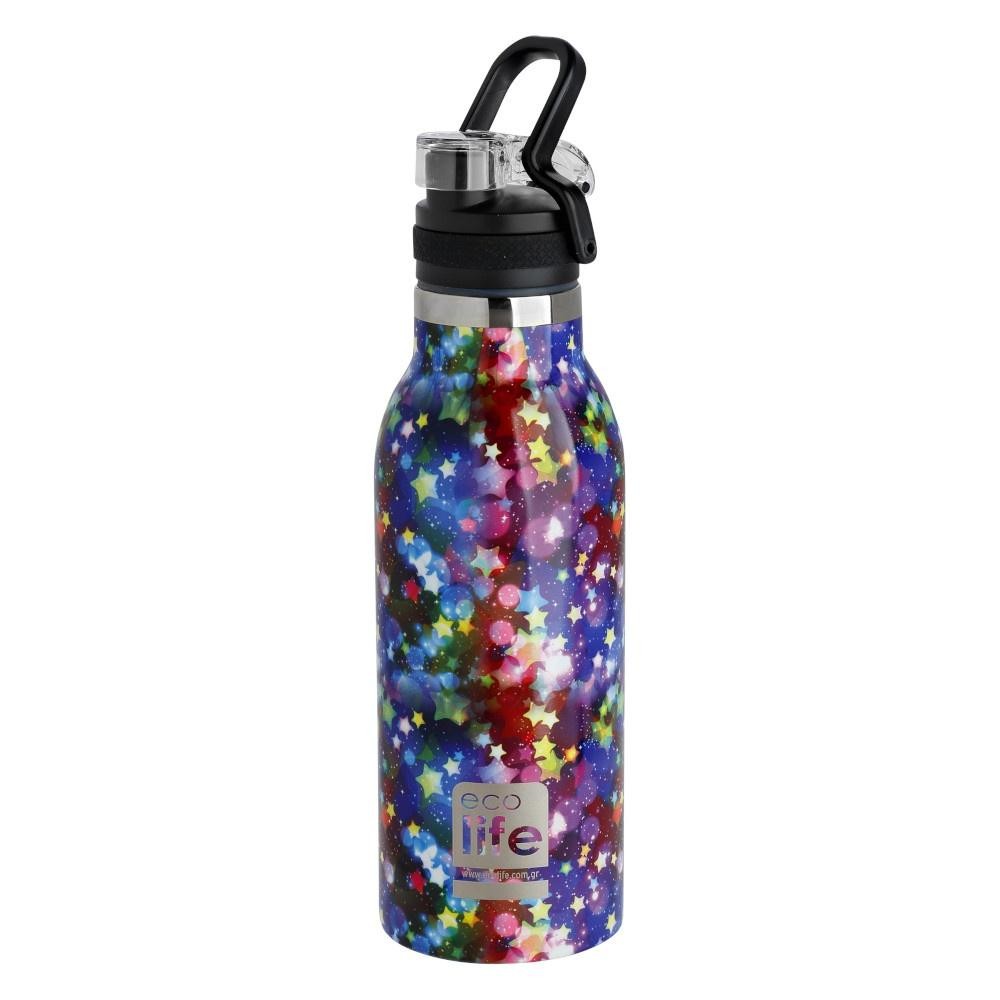 Θερμός Μεταλλικός Stardust 550ml Sport Πώμα, Ecolife