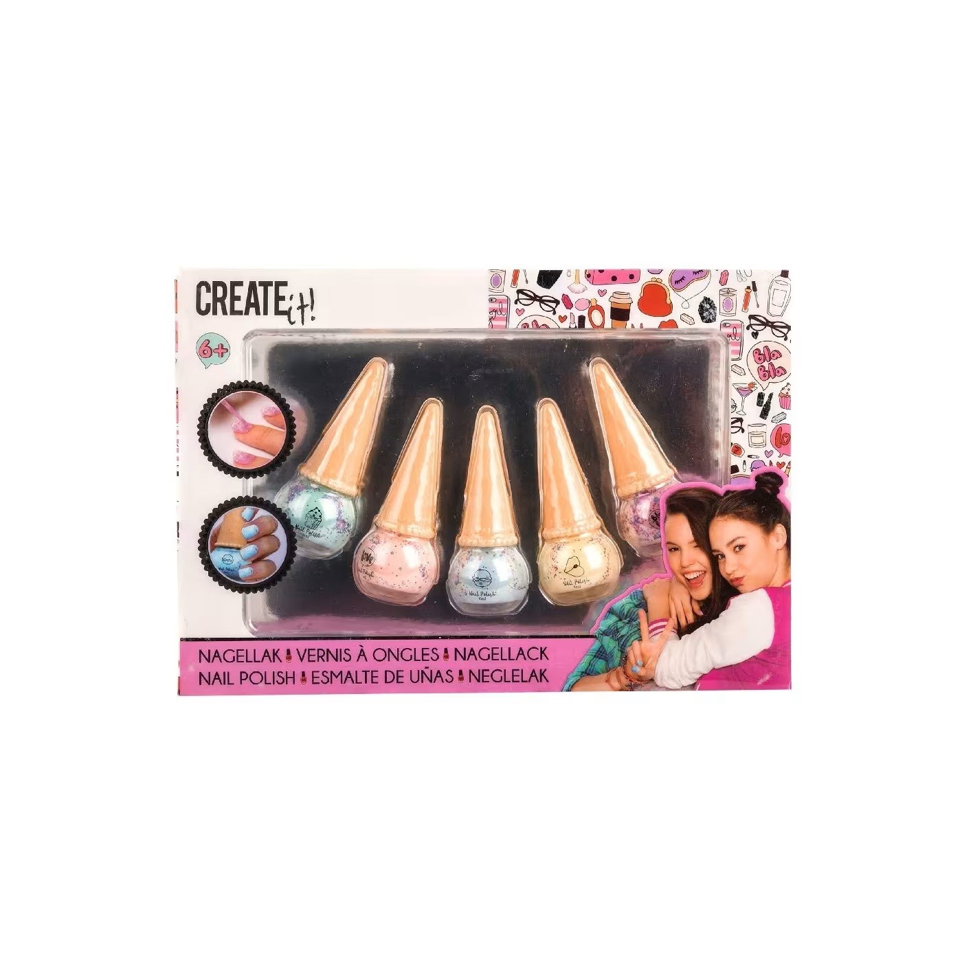 Σετ Μανό Παστέλ Χρώματα Glitter Παγωτό, Create it