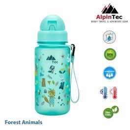 Παγούρι Forest Animals Με Καλαμάκι 400ml BPA Free, Alpin Tec