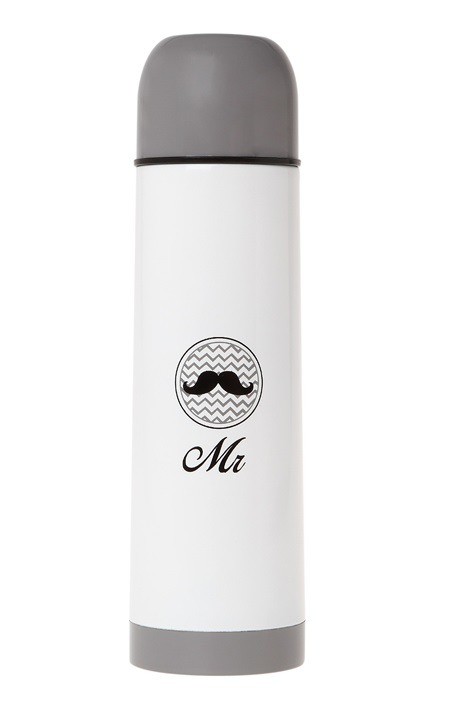 Θερμός Νερού Mr 500 ml, Λευκό Γκρι, Kiokids