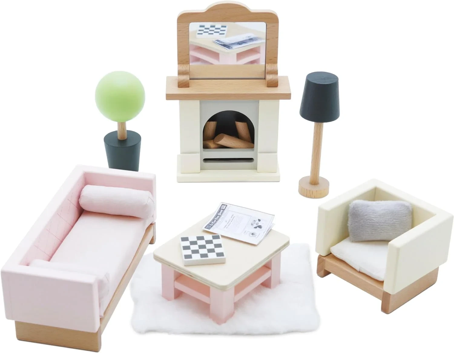 Ξύλινο Σαλόνι με Τζάκι για Κουκλόσπιτο Living Room, Le Toy Van