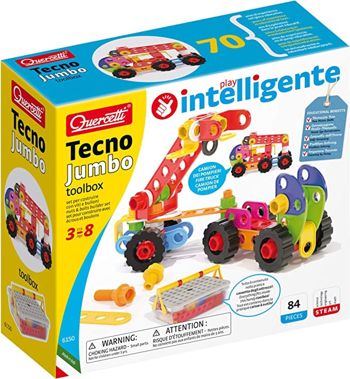 Παιχνίδι κατασκευής Tecno Jumbo Toolbox, Quercetti