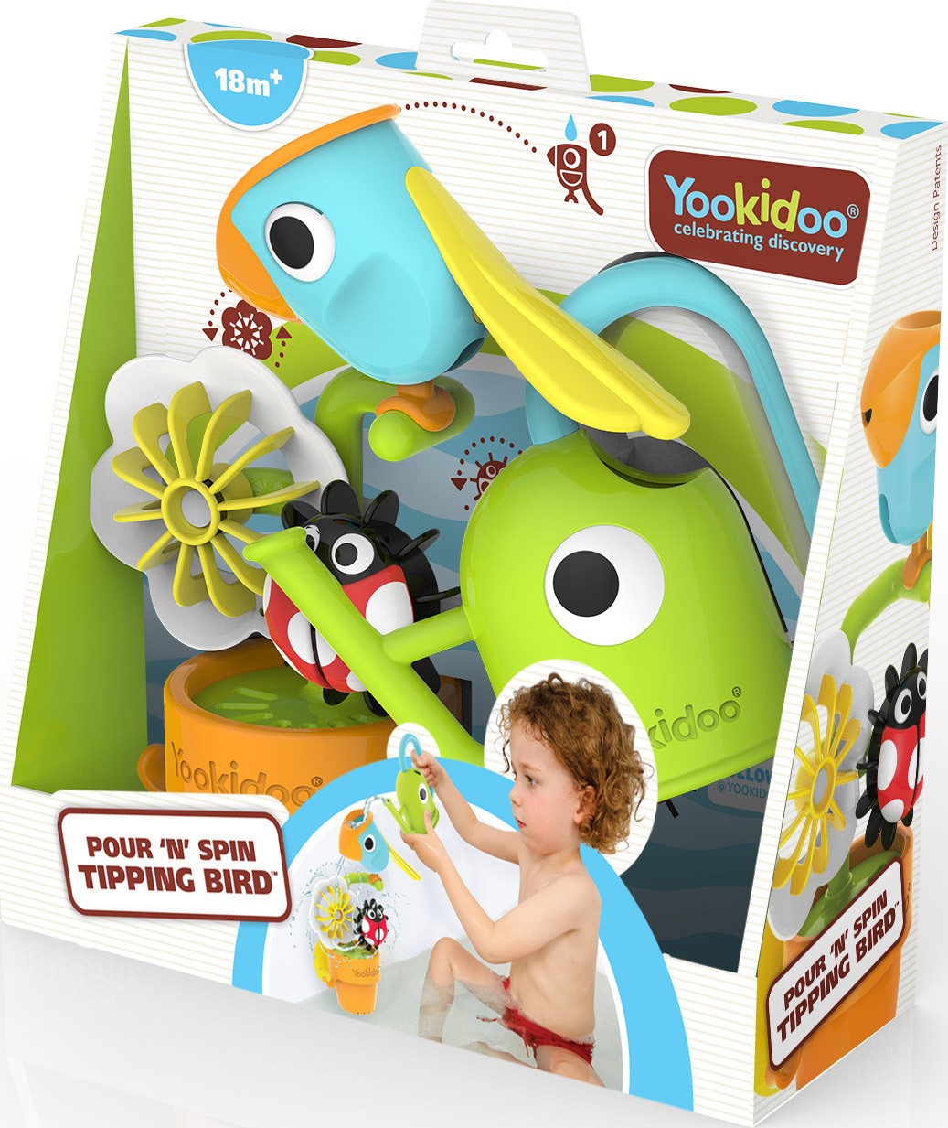 Παιχνίδι Μπάνιου Pour 'N' Spin Tipping Bird, Yookidoo