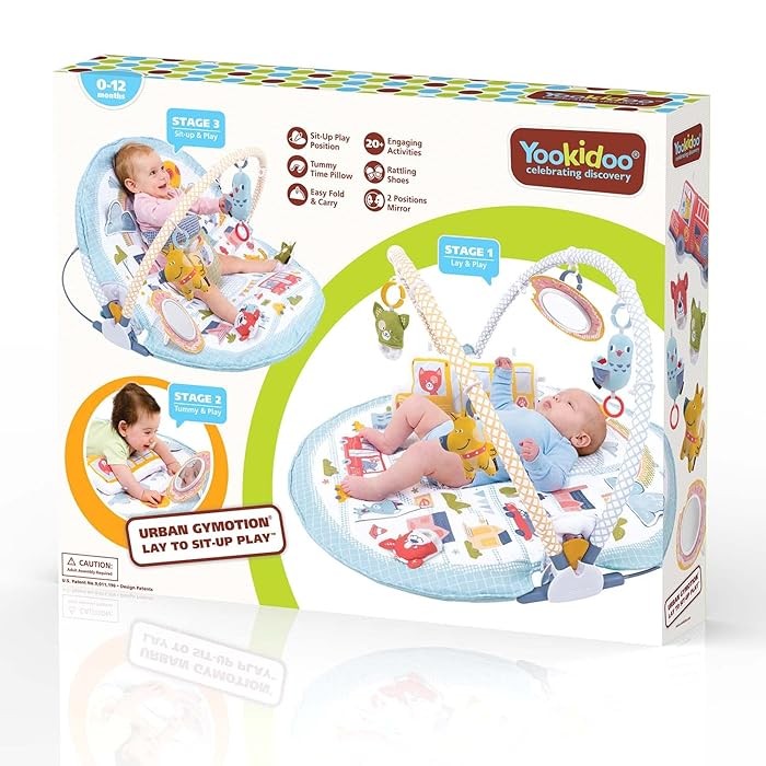 Κουβέρτα Δραστηριοτήτων Urban Lay To Sit-Up Playmat 3 σε 1, Yookidoo