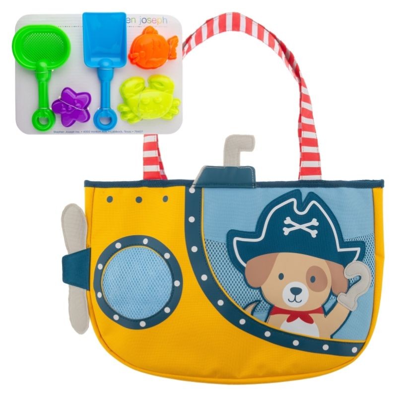 Τσάντα Θαλάσσης Beach Tote Toy Pirate Dog, Stephen Joseph