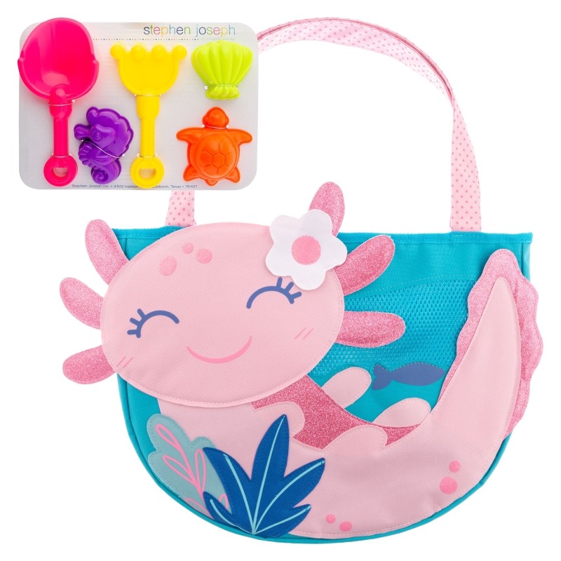 Τσάντα Θαλάσσης Beach Tote Toy Axolotl, Stephen Joseph