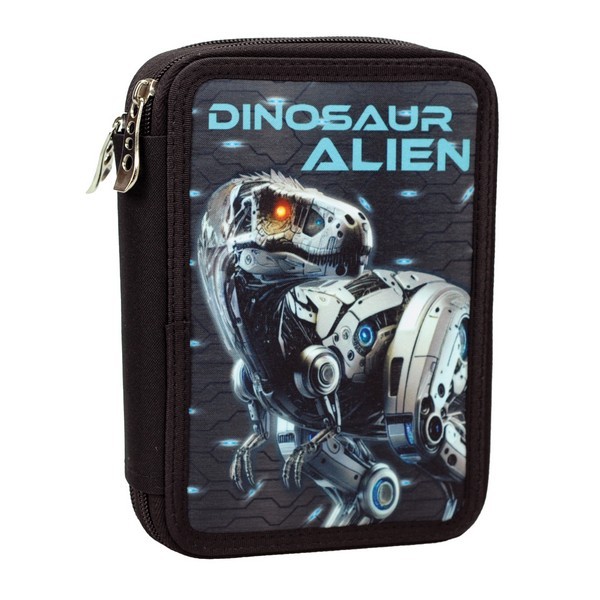 Κασετίνα Γεμάτη με 2 Θήκες Dinosaur Alien Back me Up, GIM