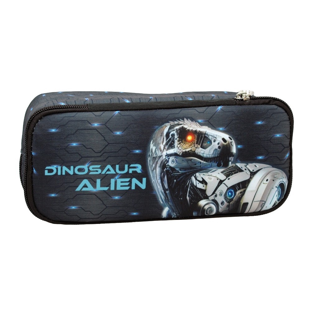 Κασετίνα Βαρελάκι Oval Back me Up Dinosaur Alien, Gim