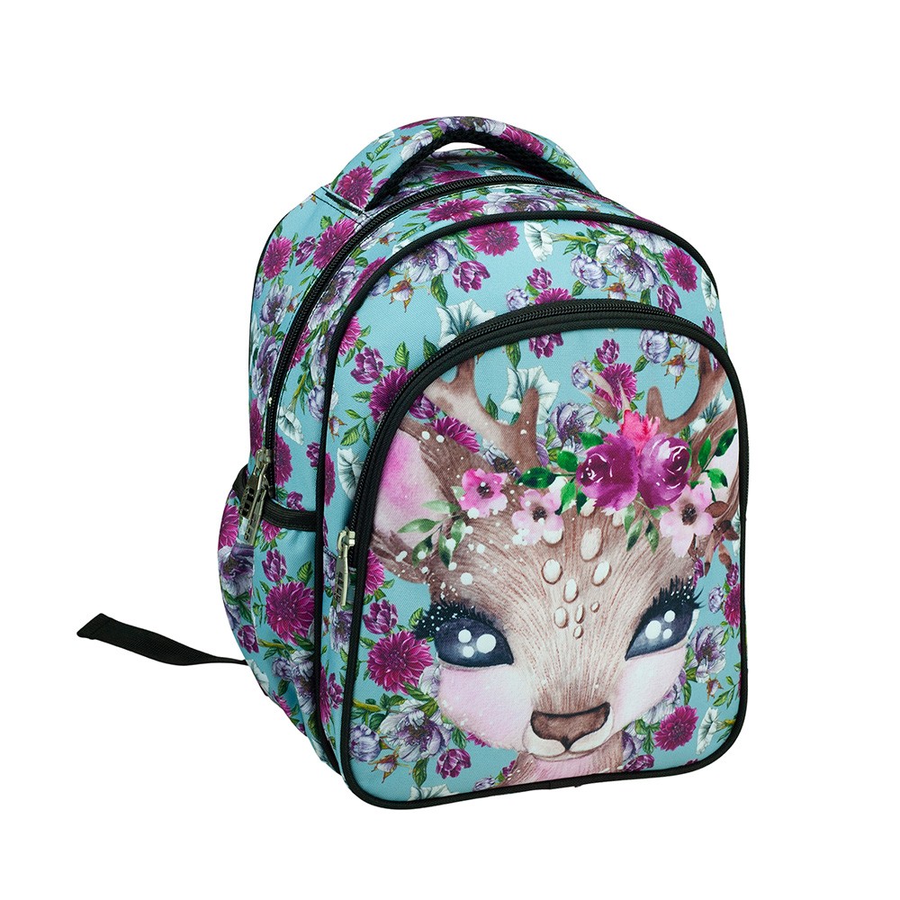 Τσάντα Πλάτης Δημοτικού Deer Σιελ, GIM