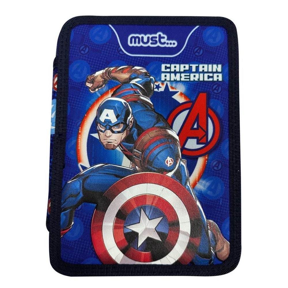 Κασετίνα Διπλή Γεμάτη Captain America, must