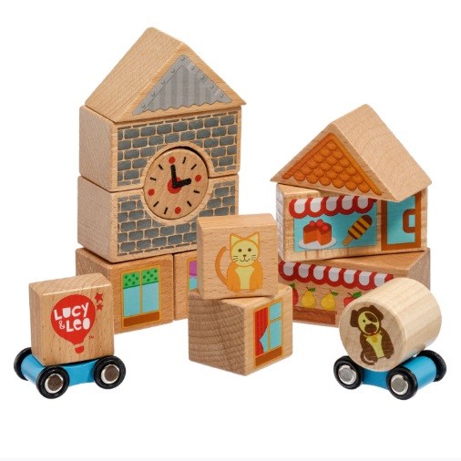 Ξύλινα Τουβλάκια Ζωγραφιστά 25τμχ. Lucy & Leo Toys