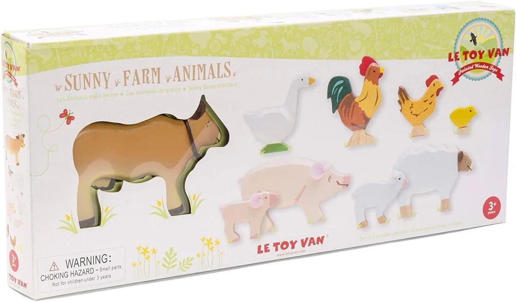 Ξύλινα Ζώα Φάρμας 9 Τεμάχια, Le Toy Van