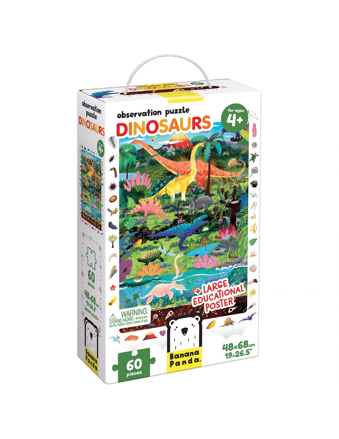 Παζλ Ανακάλυψης Observation Puzzle Dinosaurs 60ps, Banana Panda