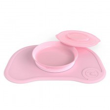 Σουπλά Click-Μat Mini + πιάτο Pastel Pink, Twistshake 