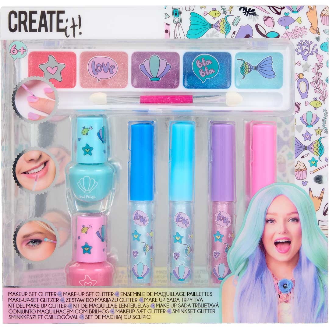 Παιδικά Καλλυντικά  7 ps Make Up Glitter Mermaid, Create it
