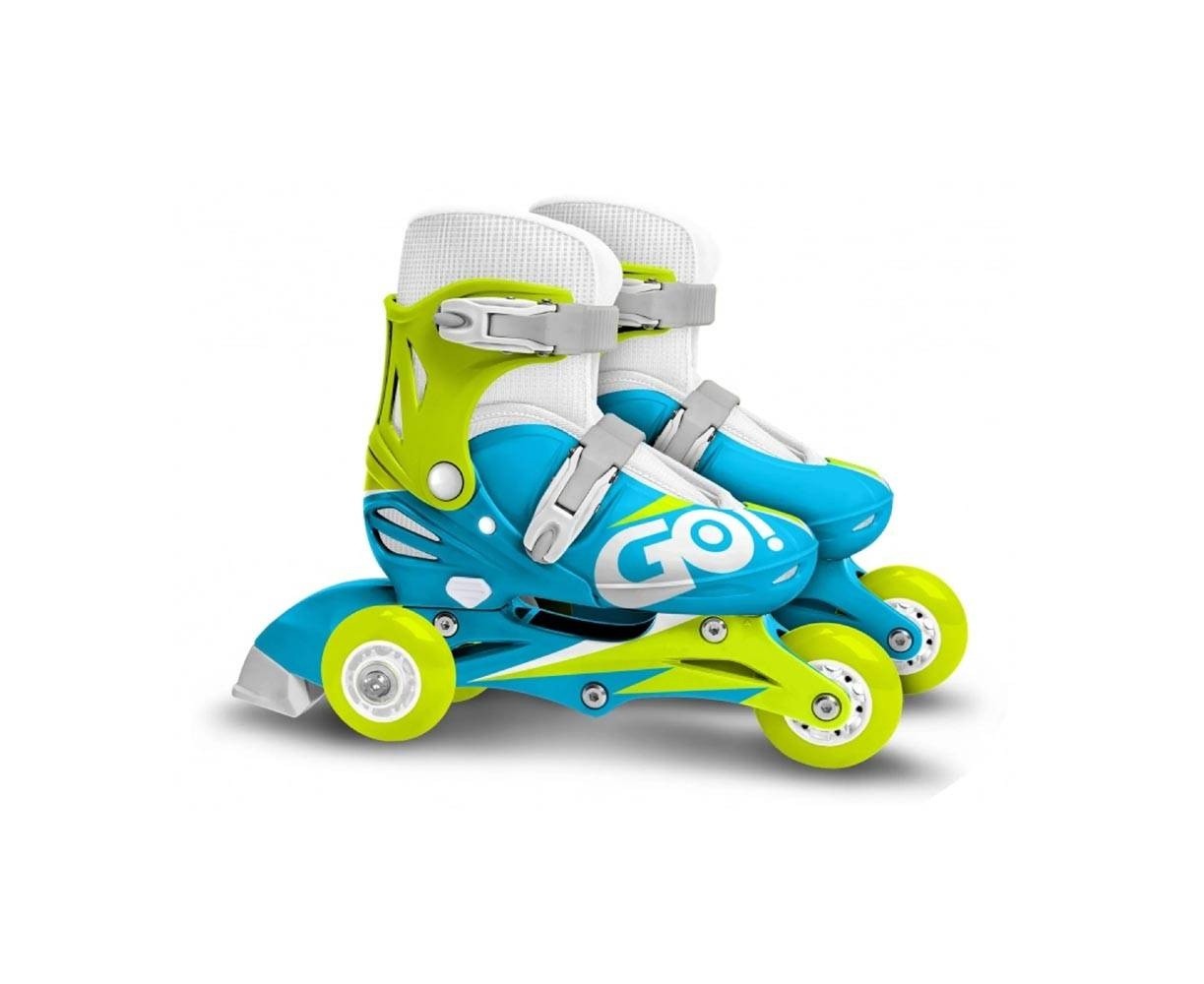 Παιδικά Ρυθμιζόμενα Πατίνια Skates 27-30 size 2 σε 1 Μπλε Πράσινο, Stamp