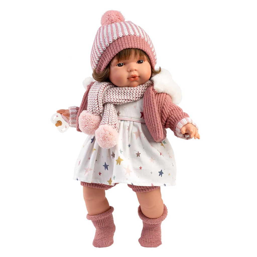 Κούκλα Lola Φόρεμα Αστέρια μαλακό σώμα που Κλαίει 38εκ. Llorens