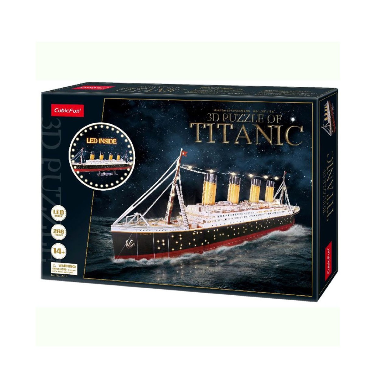 Puzzle Titanic 3D 266pcs LED, Cubic Fun