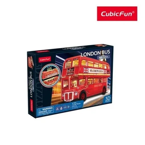 Puzzle London Bus Led 161ps, Cubic Fun