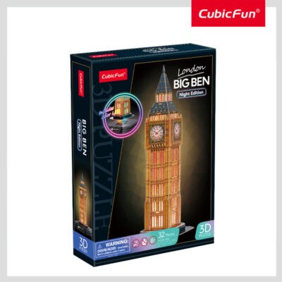 Puzzle 3D London Big Ben Led 32ps, Cubic Fun