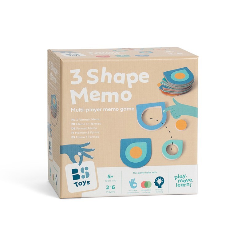 Παιχνίδι Μνήμης 3 Σχημάτων, BS Toys