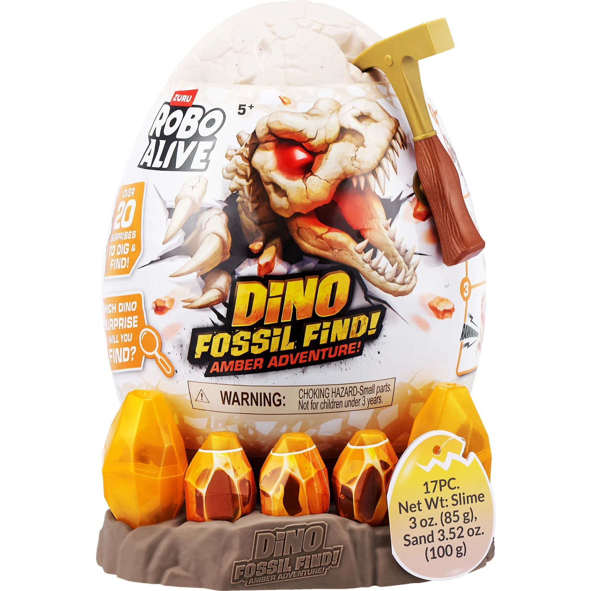 Robo Alive – Dino Fossil Find Amber, Zuru