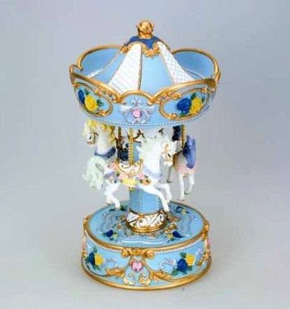 Καρουζέλ 21,5 εκ. Μπλε και Χρυσό, Music Box World