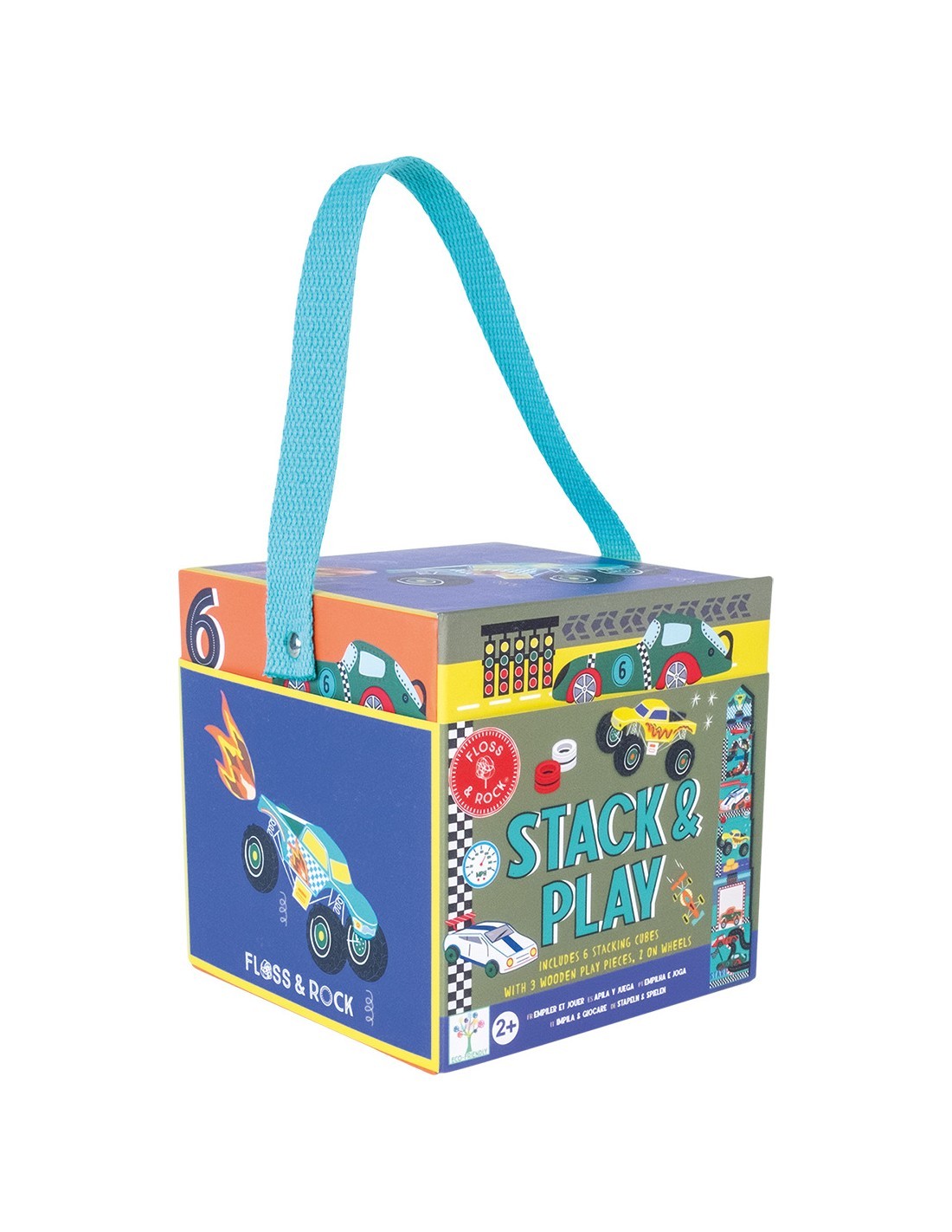 Κύβοι Στοίβαξης Αυτοκίνητα Stack & Play, Floss & Rock