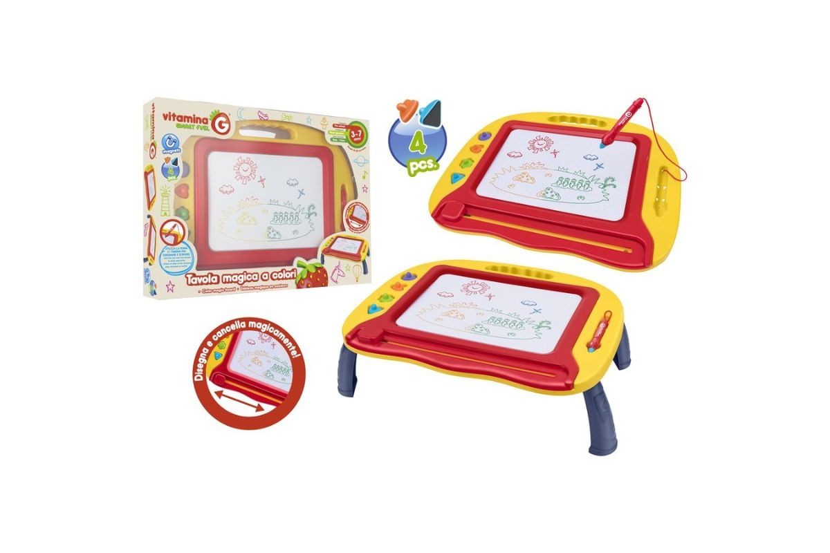 Μαγνητικό Πίνακας Με Πόδια, Στυλό Και 4 Στάμπες, Globo