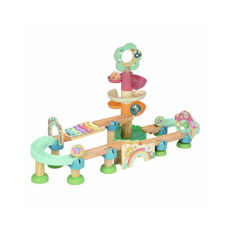 Ξύλινη Πίστα με Μπάλες και Δραστηριότητες, Tooky Toy