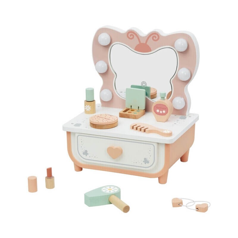 Ξύλινο Μπουντουάρ, Τουαλέτα με Φως Πεταλούδα, Tooky Toy