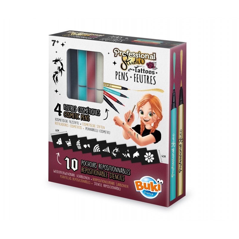 Στυλό για Τατουάζ 4 Χρώμματα Χρυσό, Buki France