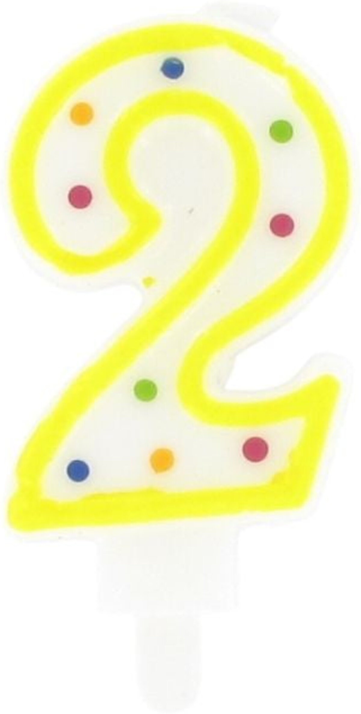 Κερί Γενεθλίων Νούμερο 2 , κίτρινο , Birthday Candles, Fackelmann